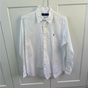Ralph Lauren White Casual Button Down Shirt